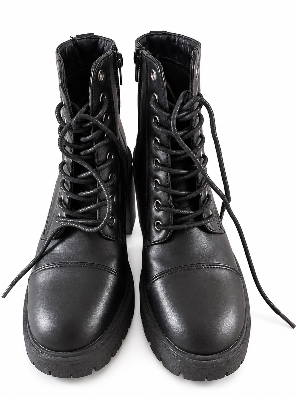 Streetwear Society Black Lace-Up Women's Combat Boots size 7